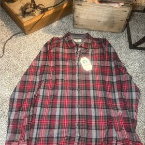 Weatherproof Red and Gray Plaid Men's Shirt